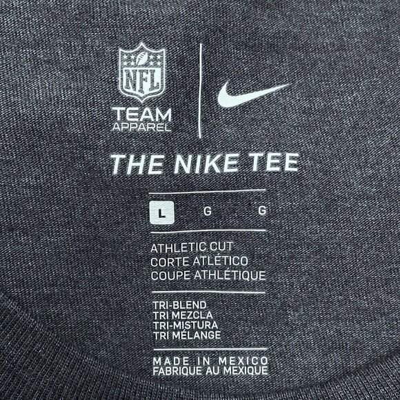 New England Patriots The Nike Tee NFL Team Apparel Women’s L Heather Navy - Picture 6 of 10